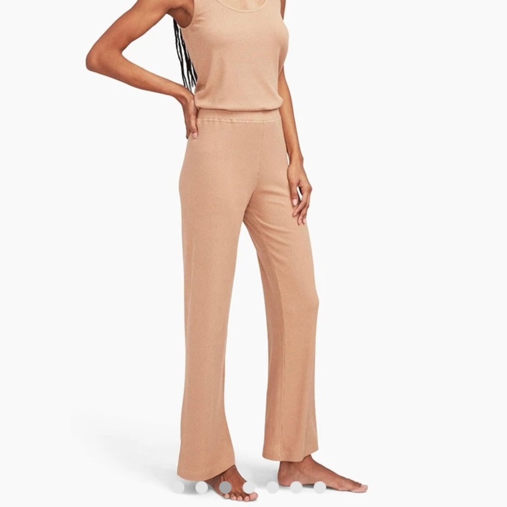 Ribbed Wide-leg Pant Sz M